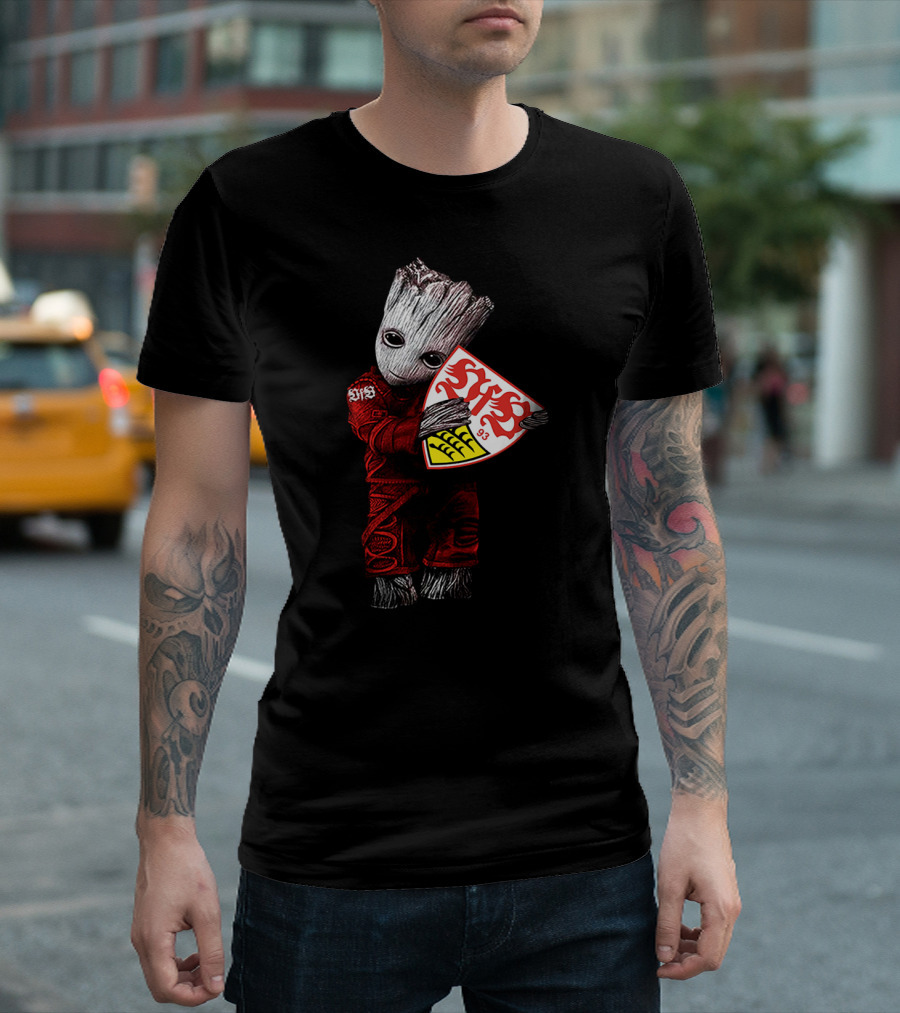 Baby Groot Hugging VfB Stuttgart T-Shirt