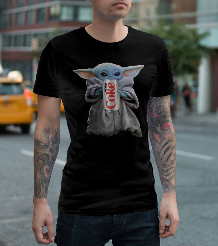Baby Yoda Holding Diet Coke Can T-Shirt