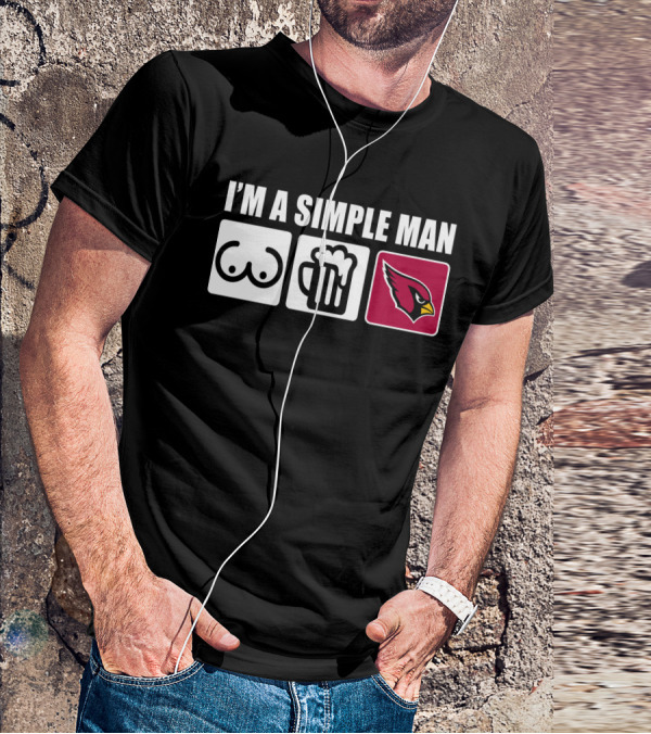 I'M A SIMPLE MAN CARDINALS ICONIC SYMBOLS T-Shirt