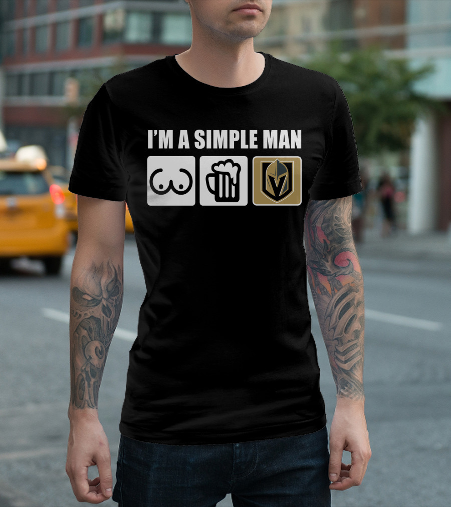 I'M A SIMPLE MAN BEER GOLDEN KNIGHTS T-Shirt