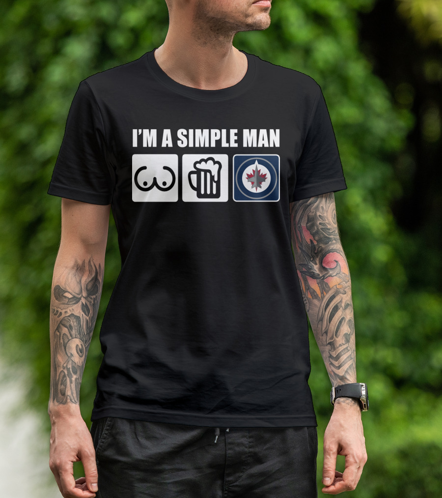 I'm A Simple Man Beer Winnipeg Jets T-Shirt