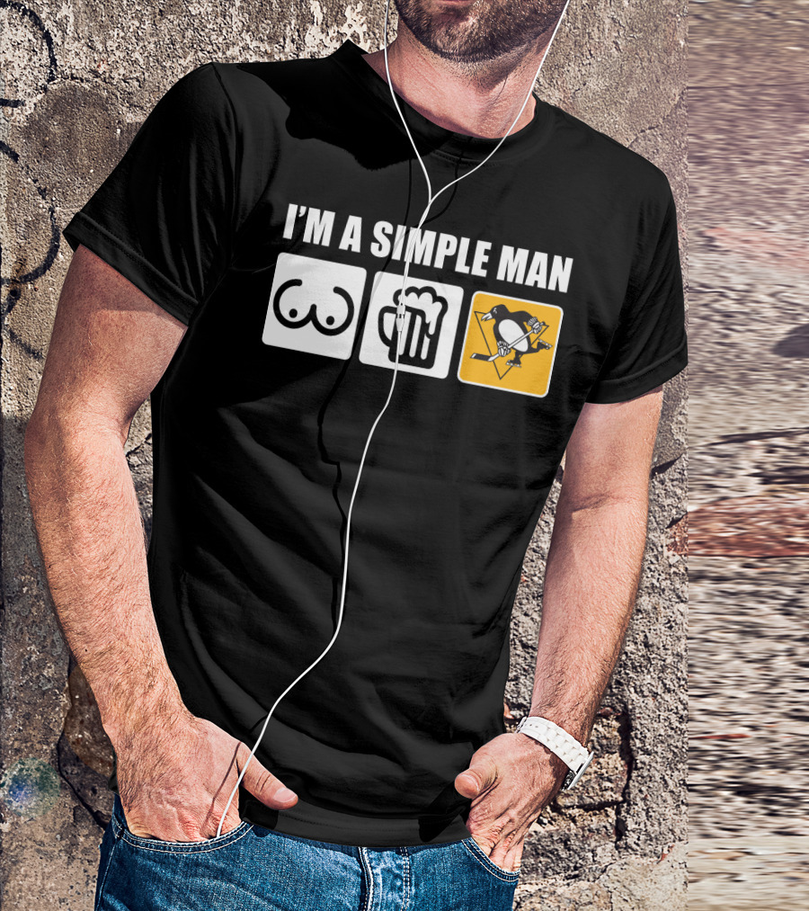 I'm A Simple Man Beer Penguins T-Shirt