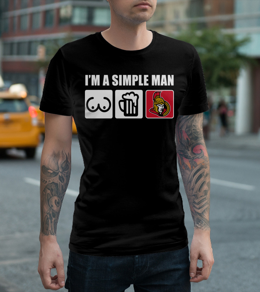 I'M A SIMPLE MAN BEER SENATORS T-Shirt