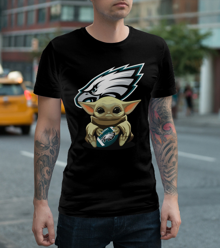 Yoda Baby Philadelphia Eagles Football Fan T-Shirt