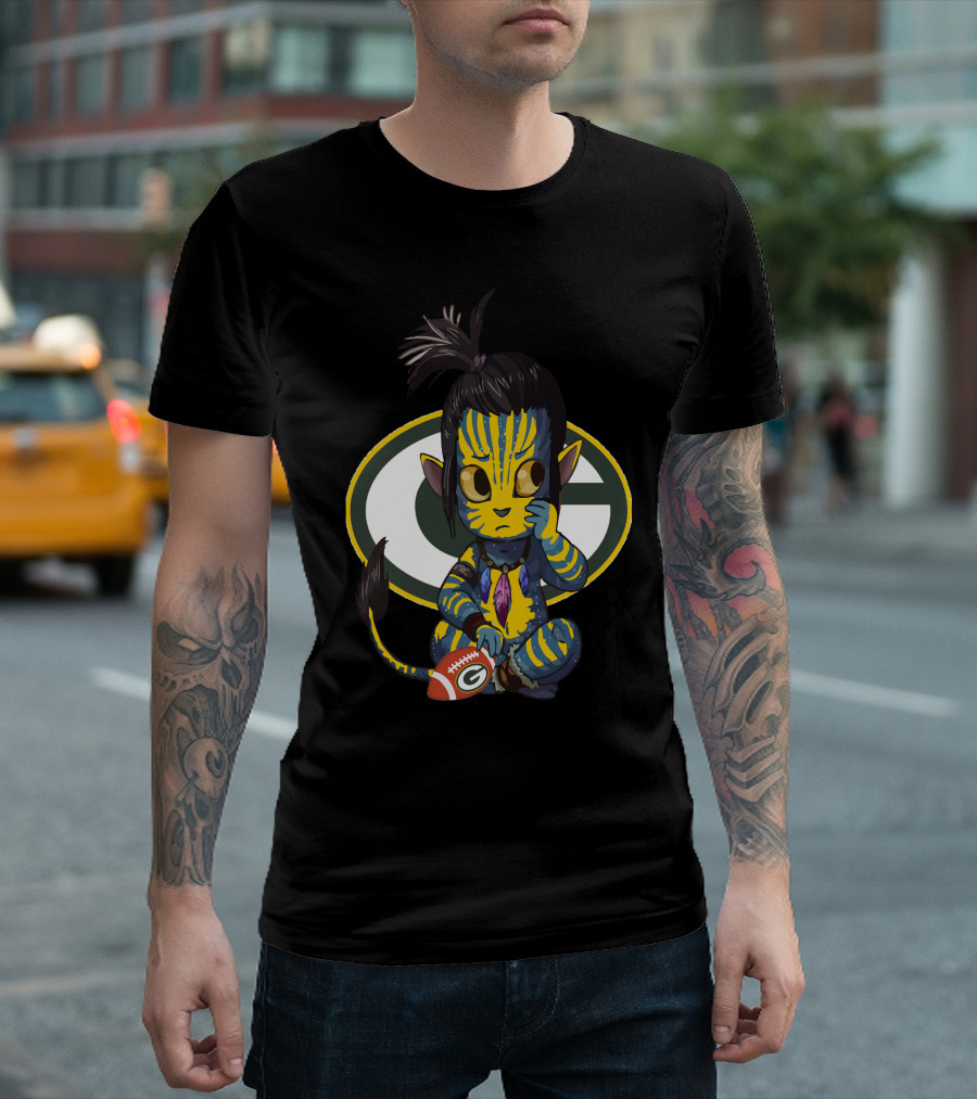 Avatar Packers Cute Football Character with Green Bay T-Shirt