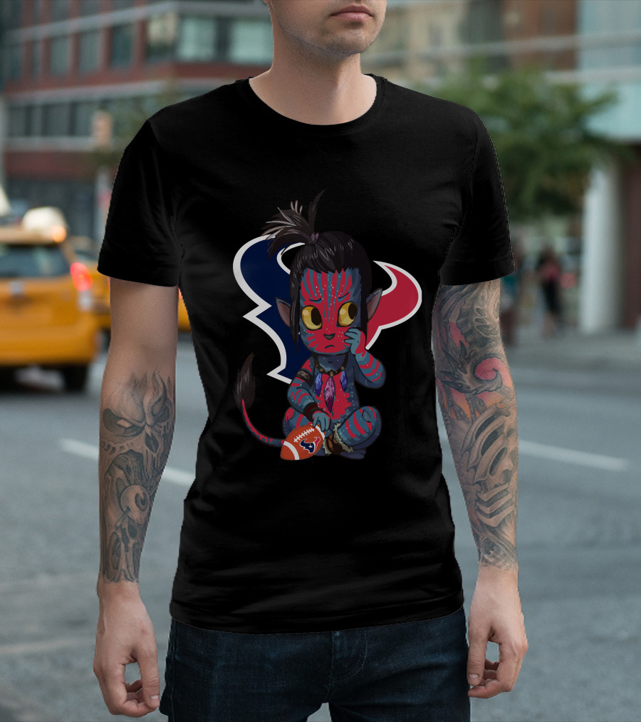 AVATAR TEXANS Houston Football Na'vi Crossover Character T-Shirt
