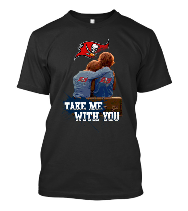 Buccaneers Take Me With You Flag And Sitting Figures T-Shirt