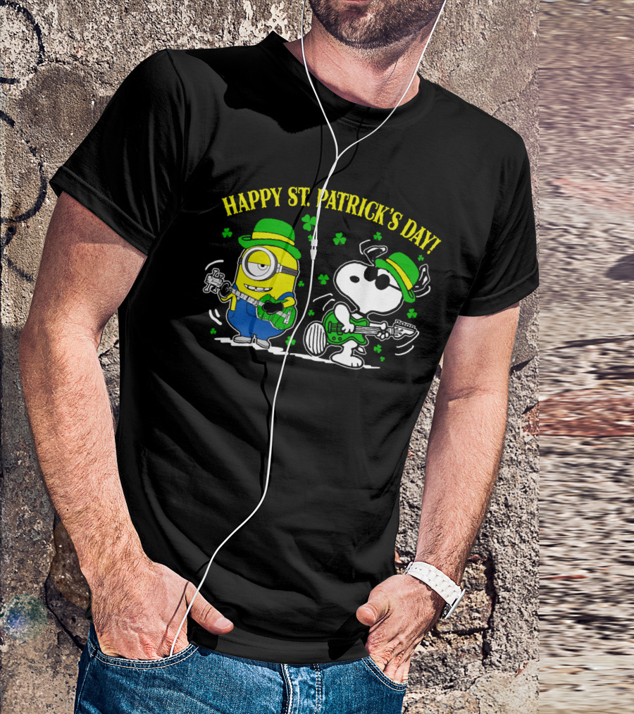 Happy St. Patrick's Day Snoopy Minion Party T-Shirt