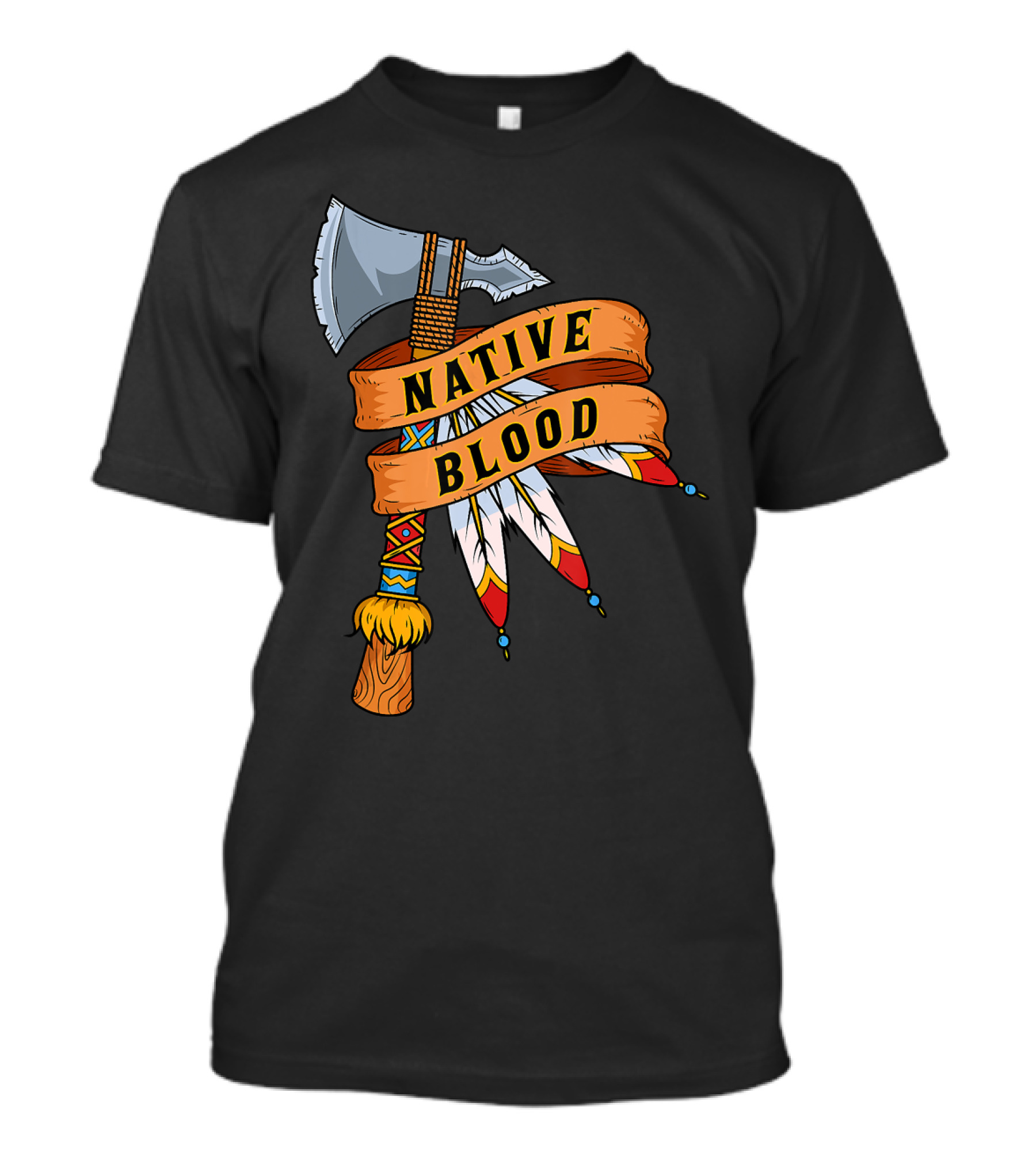 Native Blood Tribal Tomahawk Pride T-Shirt