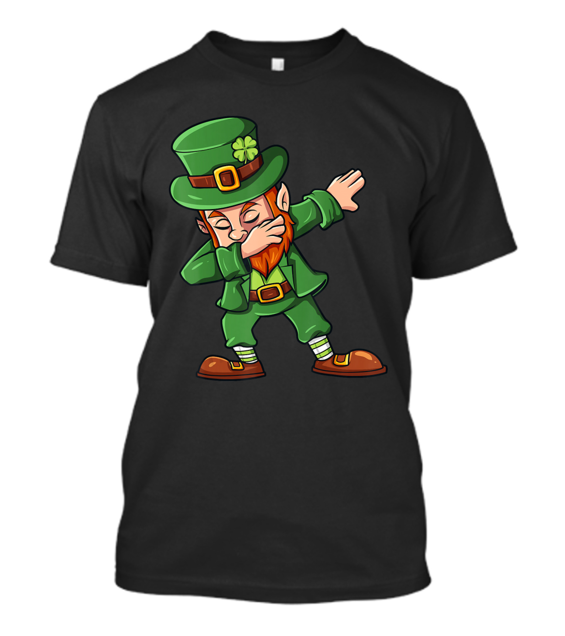 St Patricks Day Dabbing Leprechaun Irish Lucky Clover T-Shirt