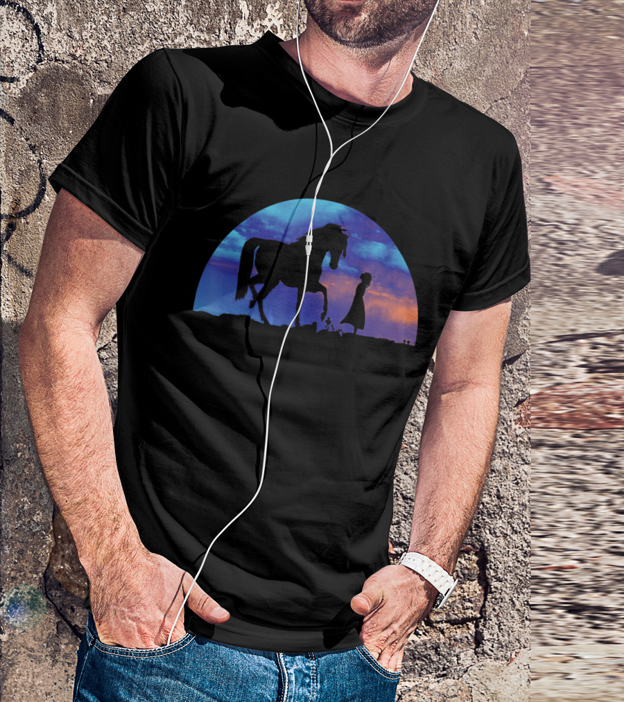 Horse Girl Lover Great Silhouette At Sunset T-Shirt