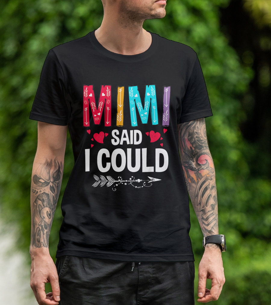 Mimi Said I Could Colorful Arrow Hearts T-Shirt