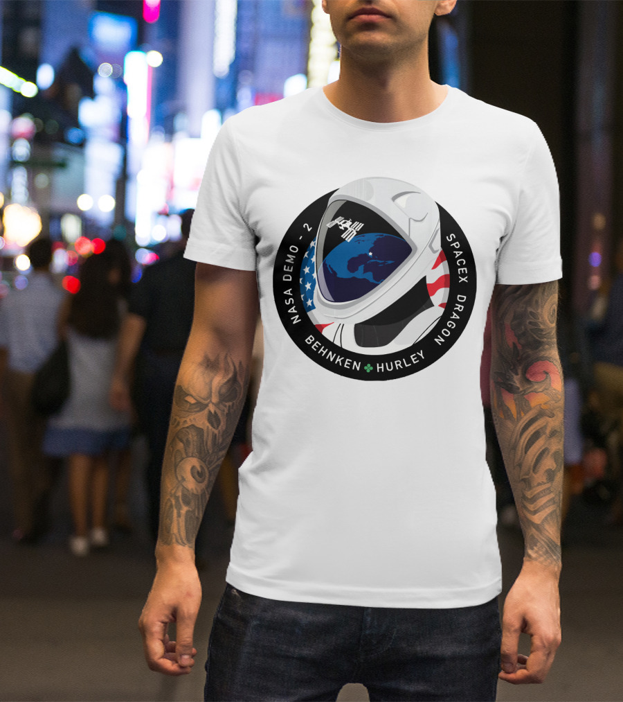 NASA Demo-2 SpaceX Dragon Behnken Hurley Patch T-Shirt