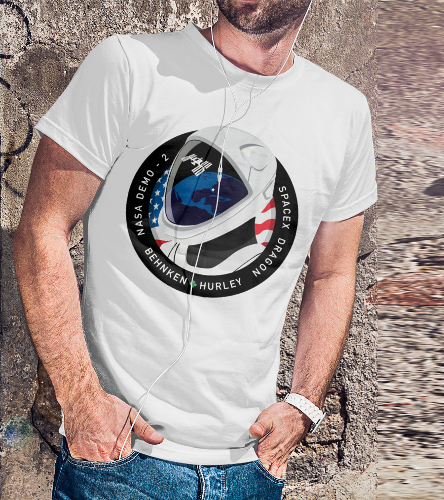 NASA Demo-2 SpaceX Dragon Behnken Hurley Patch T-Shirt