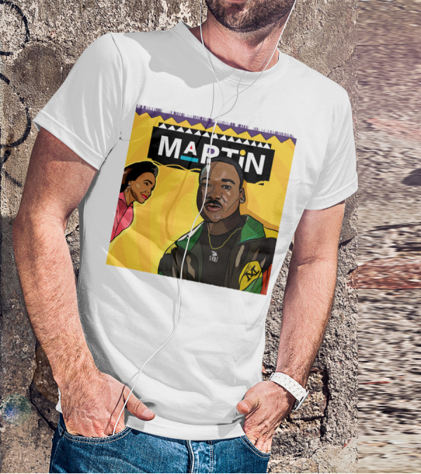 Wassup Like Martin Tribute Yellow Art With Icons T-Shirt