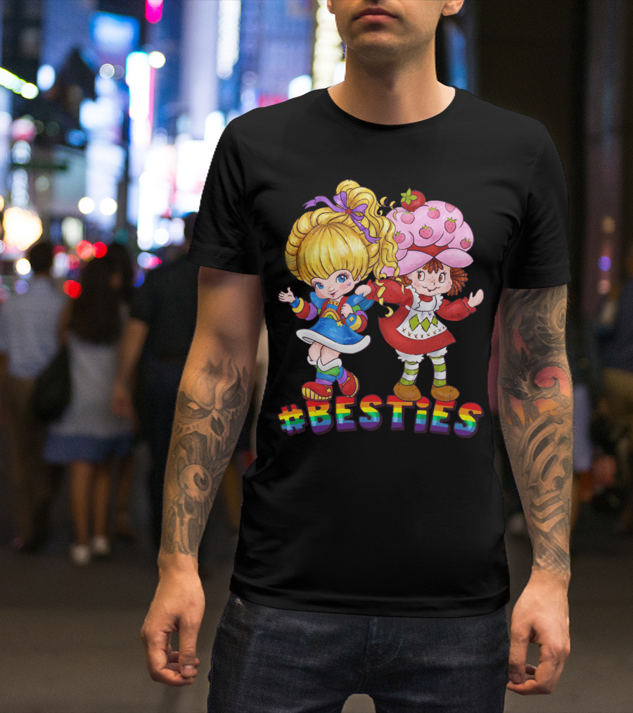 BESTIES Rainbow Brite Strawberry Shortcake T-Shirt