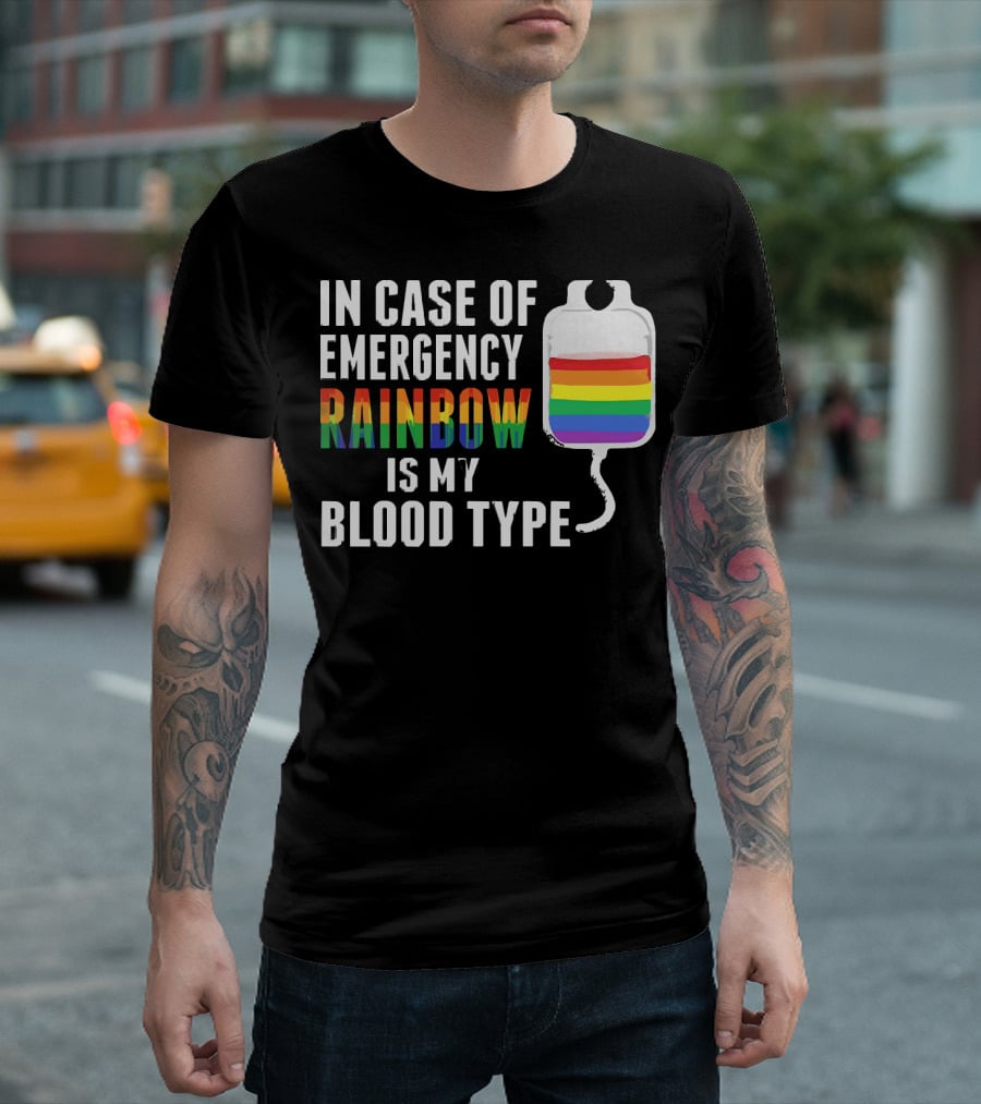 In Case Of Emergency Rainbow Blood Type Bag T-Shirt