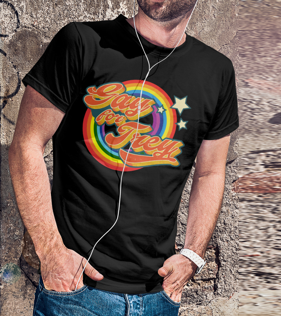 Gay For Trey Phish Rainbow Stars T-Shirt