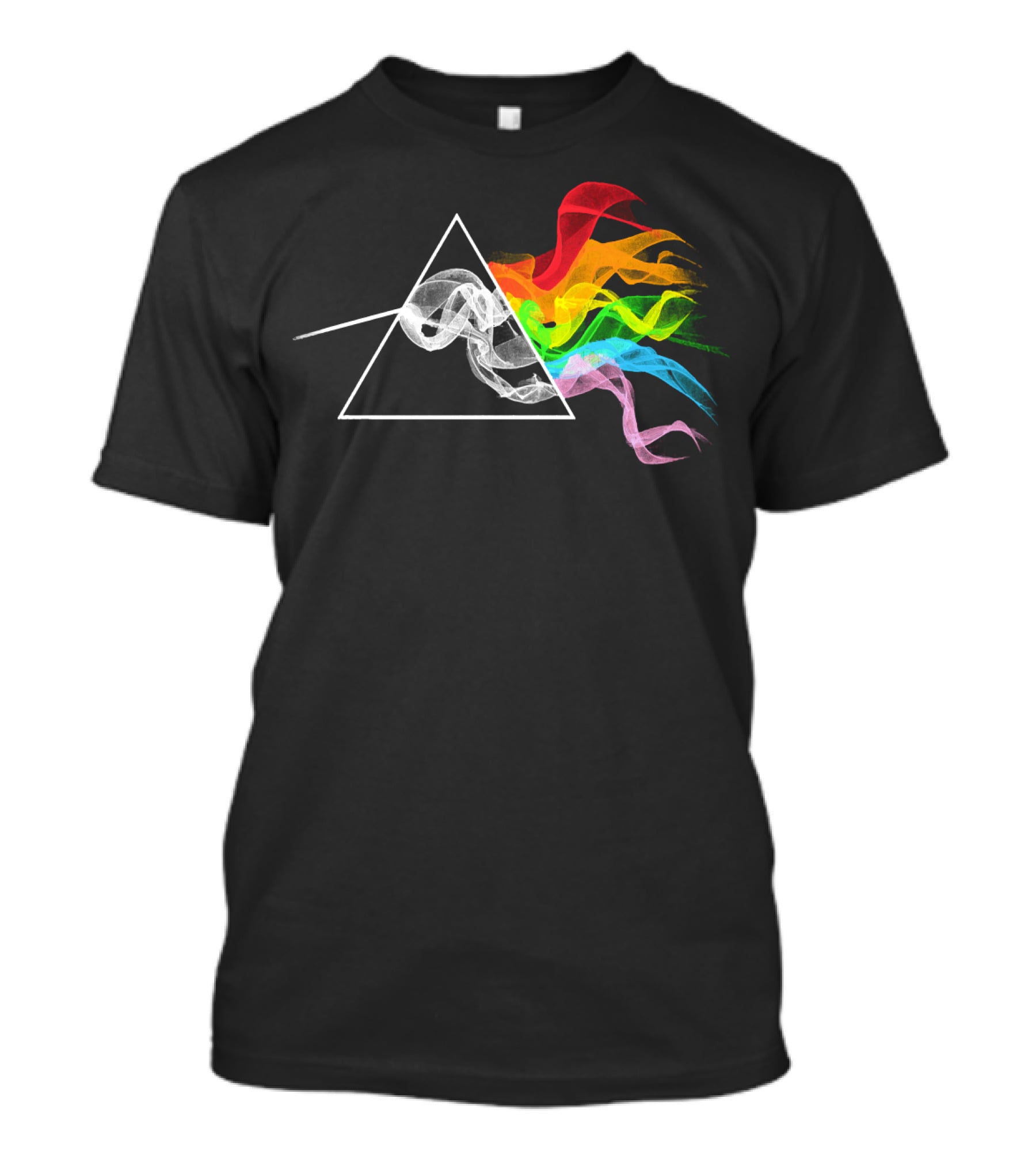 SMOKING DARK SIDE OF THE MOON PRISM RAINBOW SMOKE T-Shirt