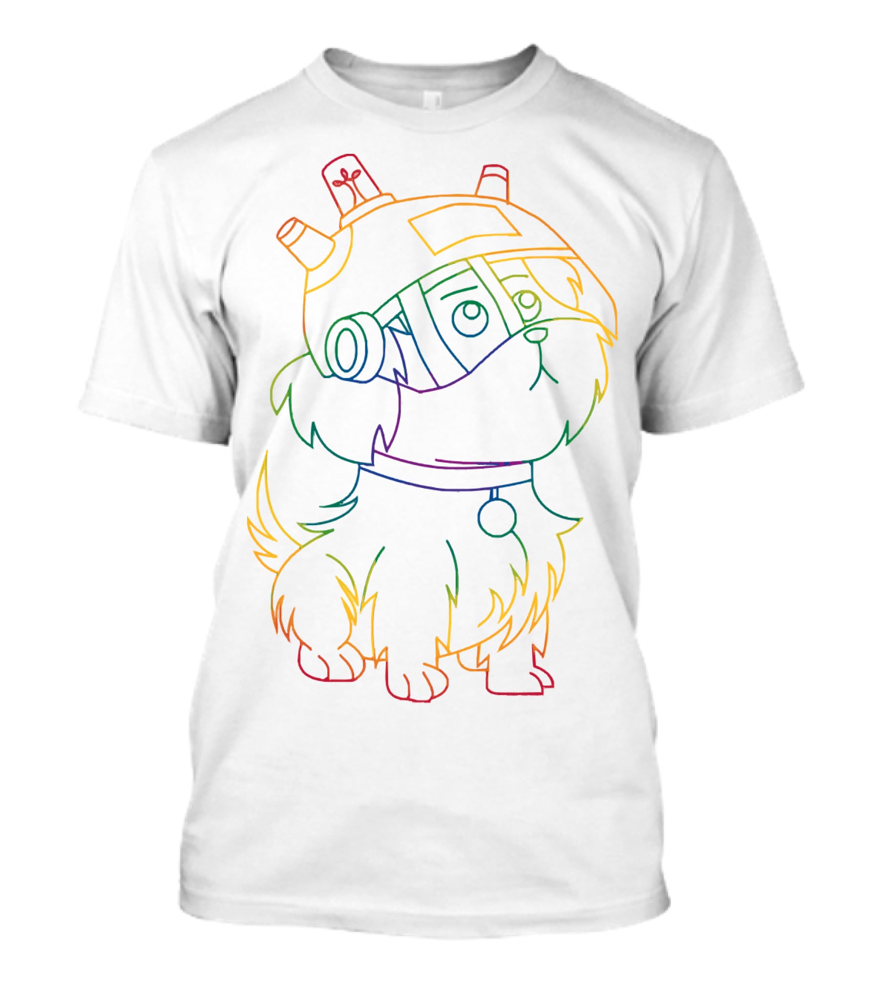 Rainbow Snowball Rick And Morty Pupper AI Helmet T-Shirt