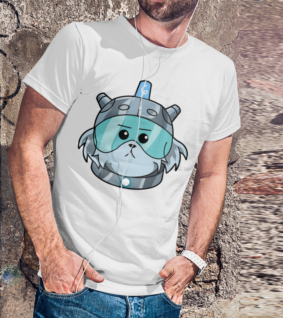 Snowball Rick And Morty Helmeted Dog T-Shirt