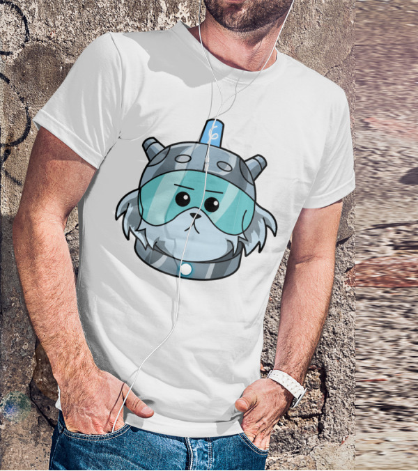 Snowball Rick And Morty Helmeted Dog T-Shirt