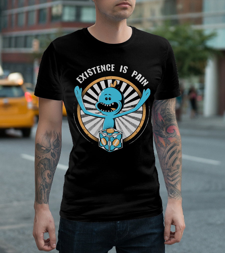 Existence Is Pain Mr. Meeseeks Rick And Morty Cube T-Shirt