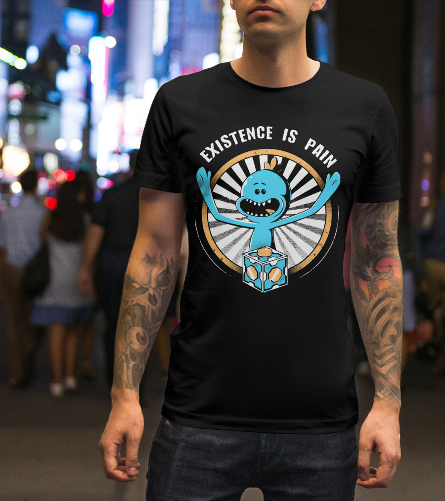 Existence Is Pain Mr. Meeseeks Rick And Morty Cube T-Shirt