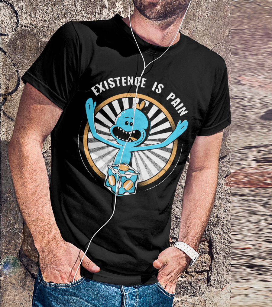 Existence Is Pain Mr. Meeseeks Rick And Morty Cube T-Shirt