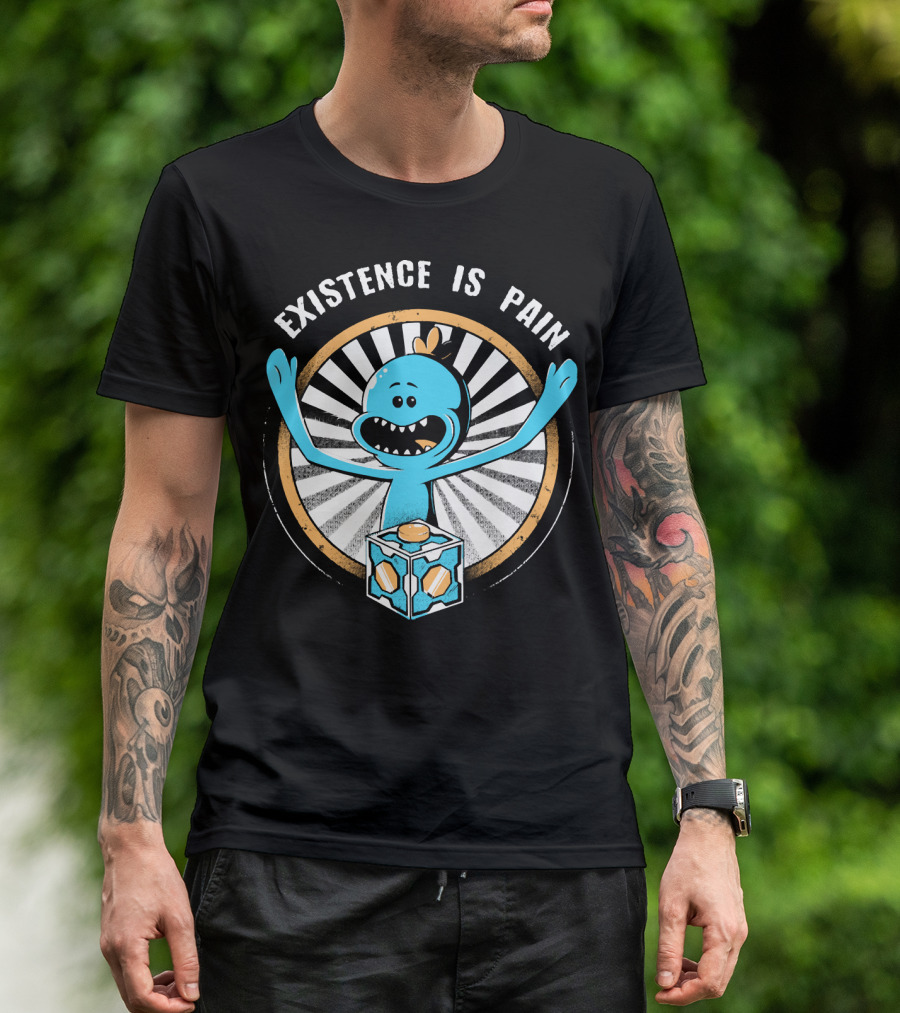 Existence Is Pain Mr. Meeseeks Rick And Morty Cube T-Shirt