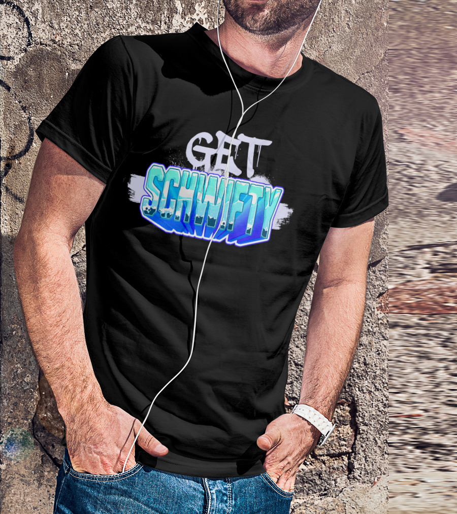 Get Schwifty Ice Block Urban Style Frozen Graffiti Look T-Shirt