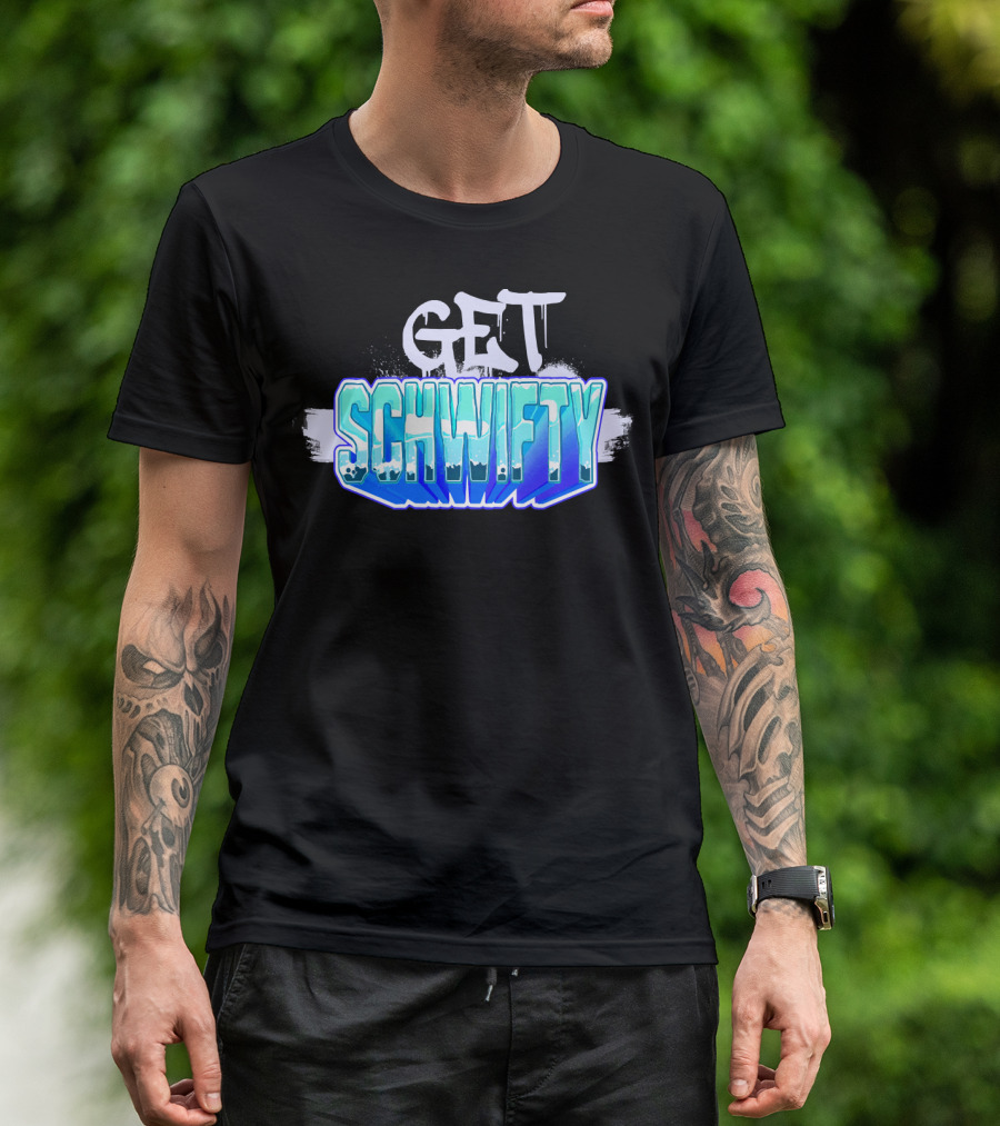 Get Schwifty Ice Block Urban Style Frozen Graffiti Look T-Shirt