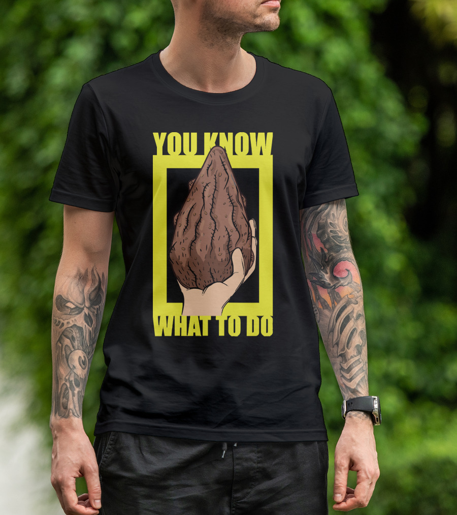 Morty Mega Seeds You Know What To Do Hand Holding Brown Seed T-Shirt
