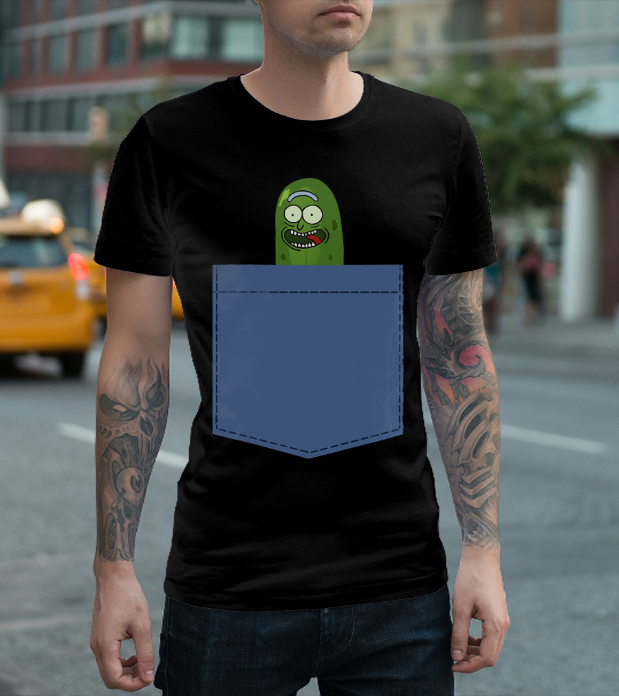 Pickle Rick Pocket Adventure T-Shirt