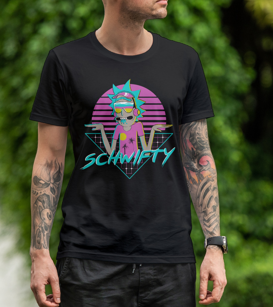 Schwifty Retro Neon 80s Aesthetic Rad T-Shirt