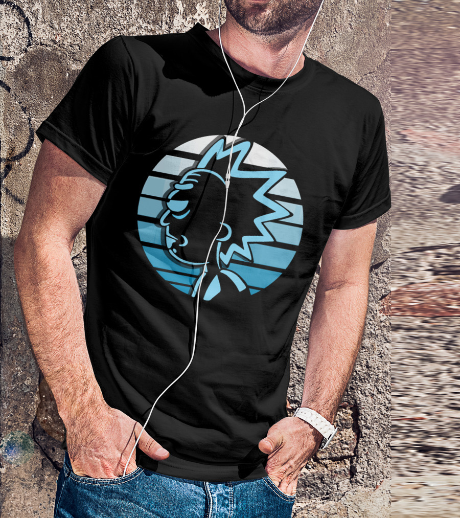 Rick Sanchez Profile Neon Stripes T-Shirt
