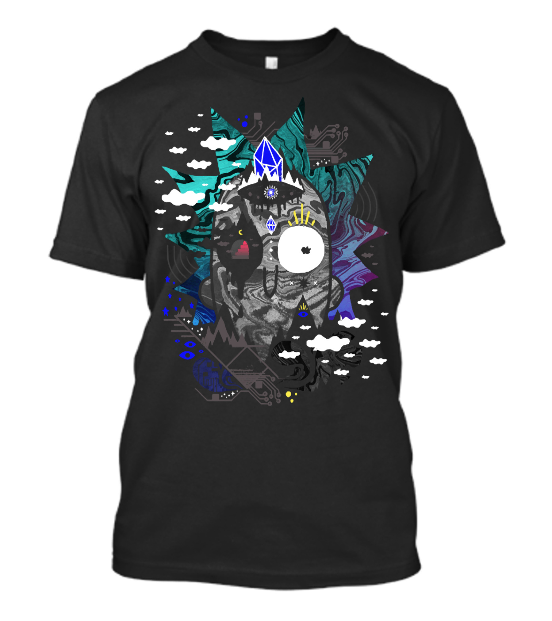 Rick Wrecked Trippy Psychedelic Crystal Vision T-Shirt