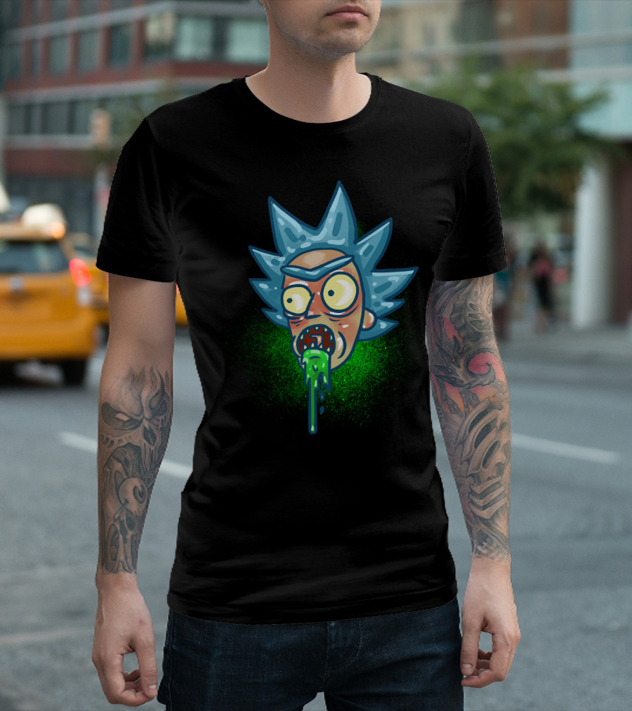 Specific to Rick and Morty Burp Green Slime Face T-Shirt