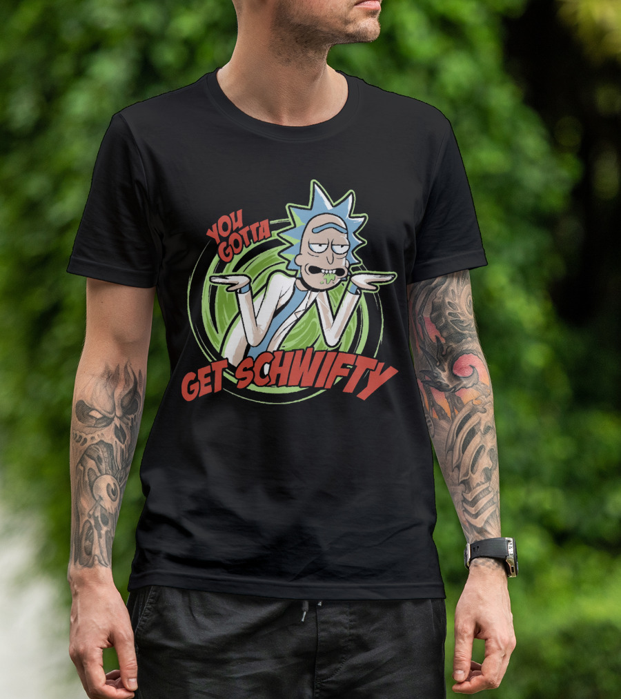You Gotta Get Schwifty Rick And Morty Portal Image T-Shirt