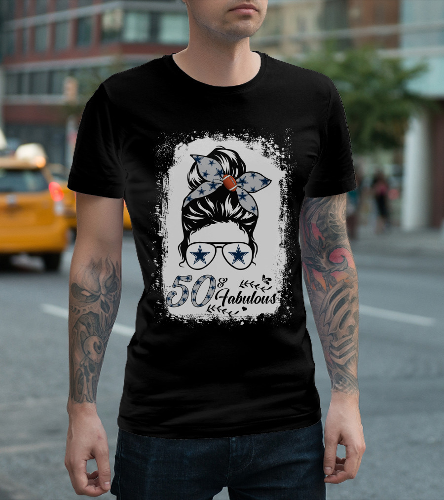 50 And Fabulous Football Stars Birthday T-Shirt