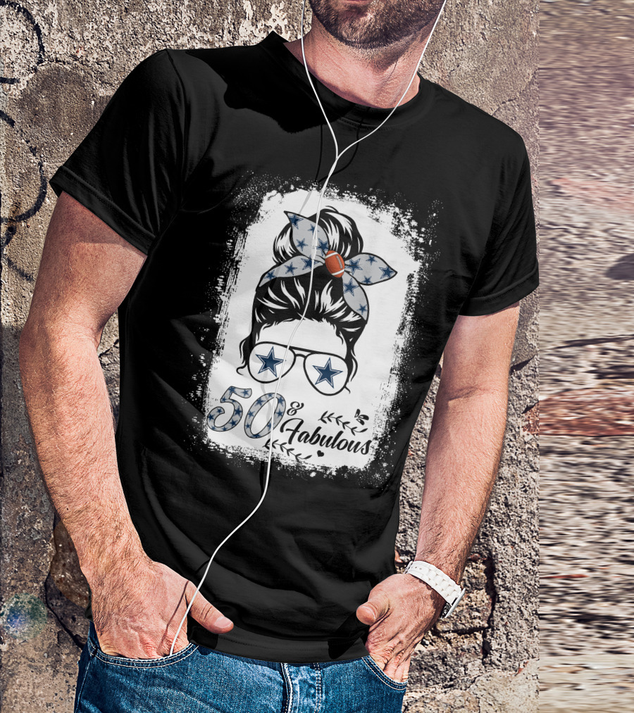 50 And Fabulous Football Stars Birthday T-Shirt