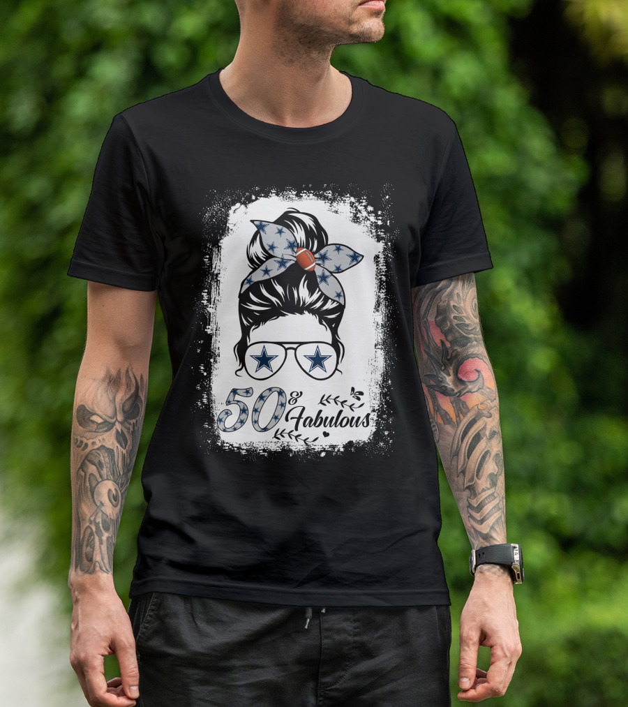 50 And Fabulous Football Stars Birthday T-Shirt