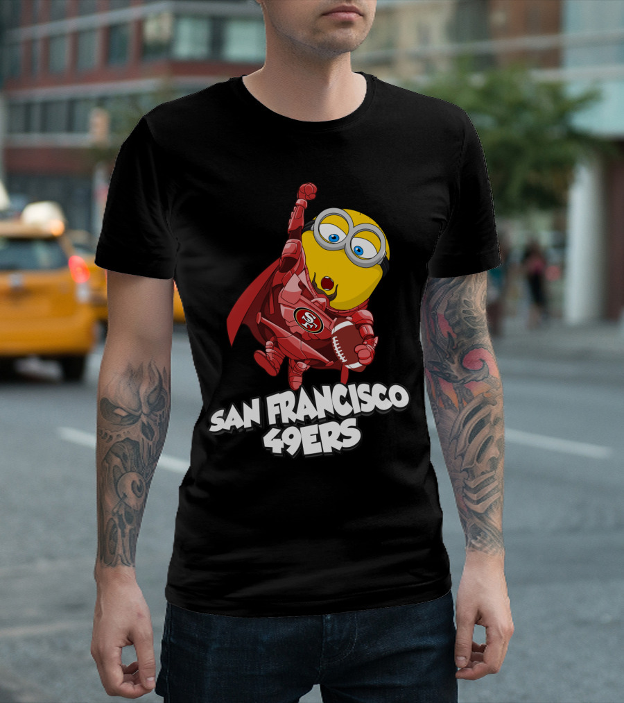 San Francisco 49ers Minion Superhero Football T-Shirt