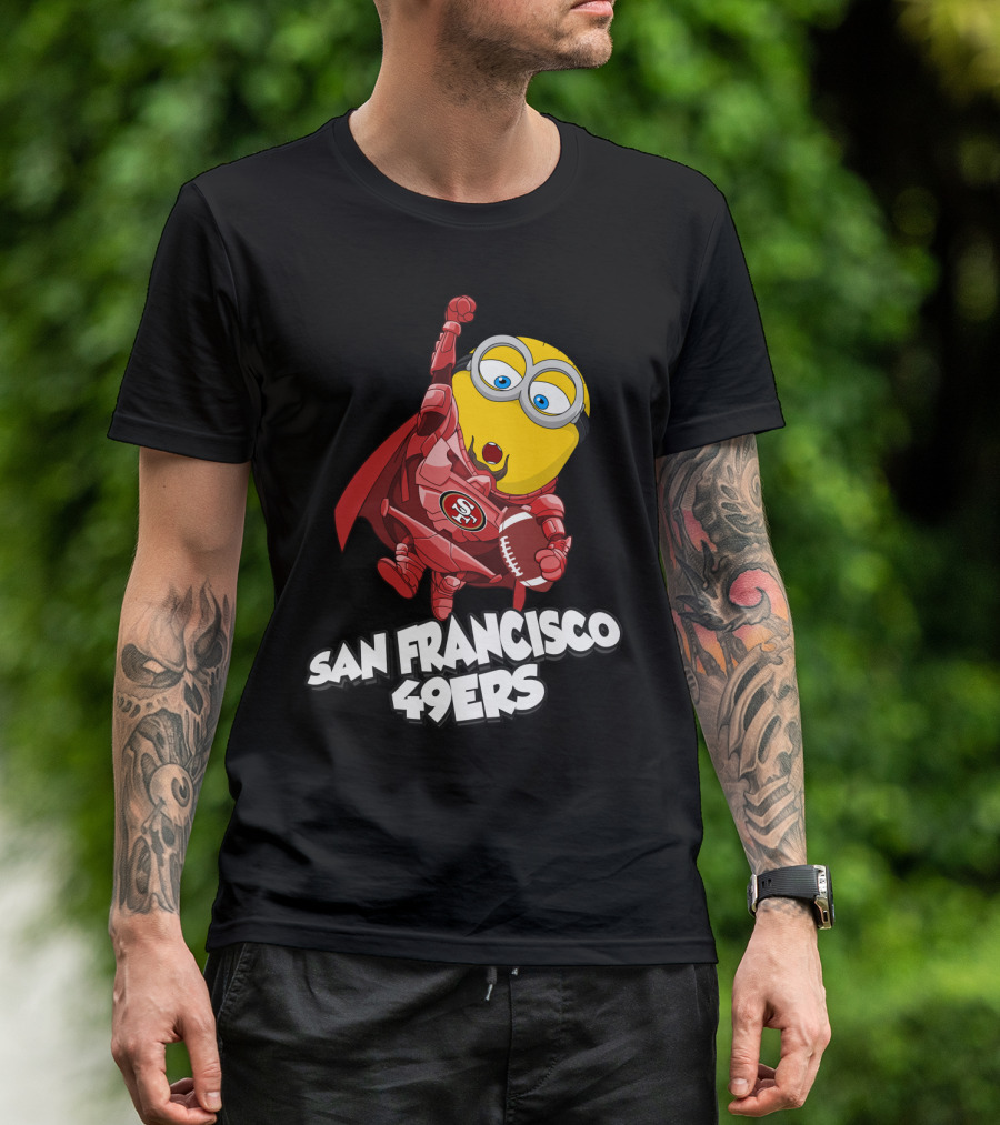 San Francisco 49ers Minion Superhero Football T-Shirt