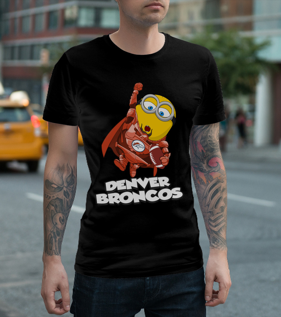 Denver Broncos Minion Superhero Football Character T-Shirt