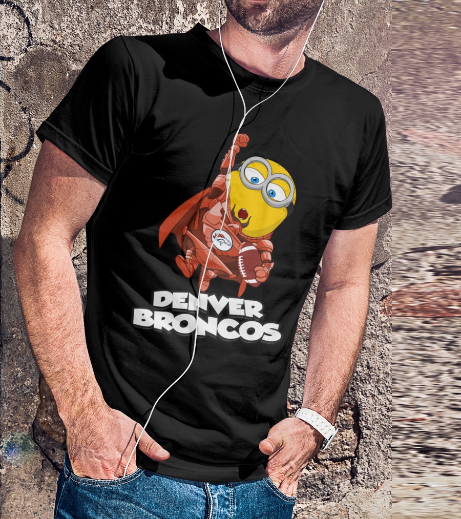 Denver Broncos Minion Superhero Football Character T-Shirt