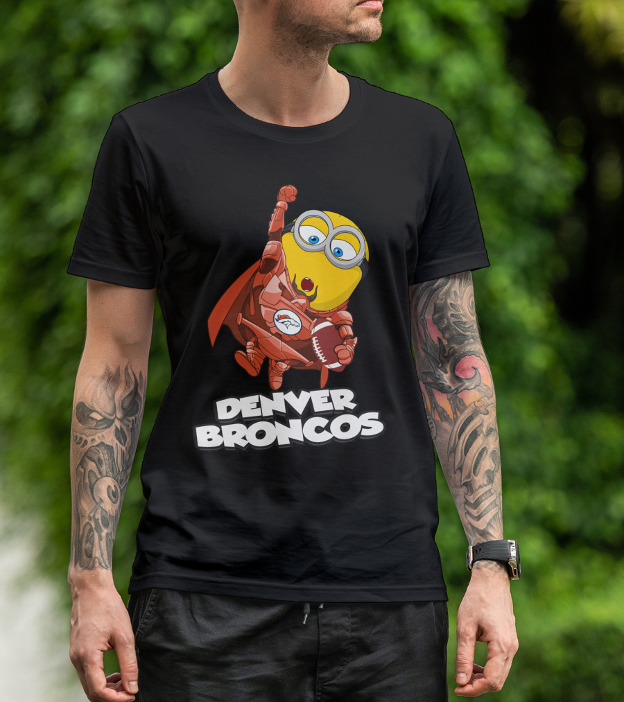 Denver Broncos Minion Superhero Football Character T-Shirt