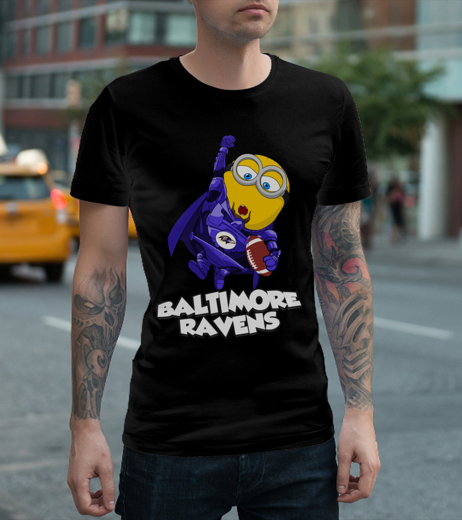 Baltimore Ravens Minion Football Fan T-Shirt