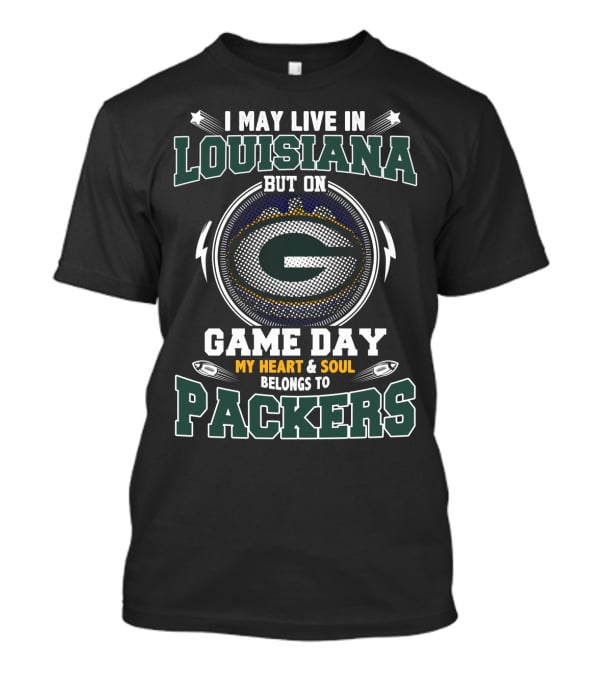 Louisiana Resident Game Day Heart & Soul Packers T-Shirt