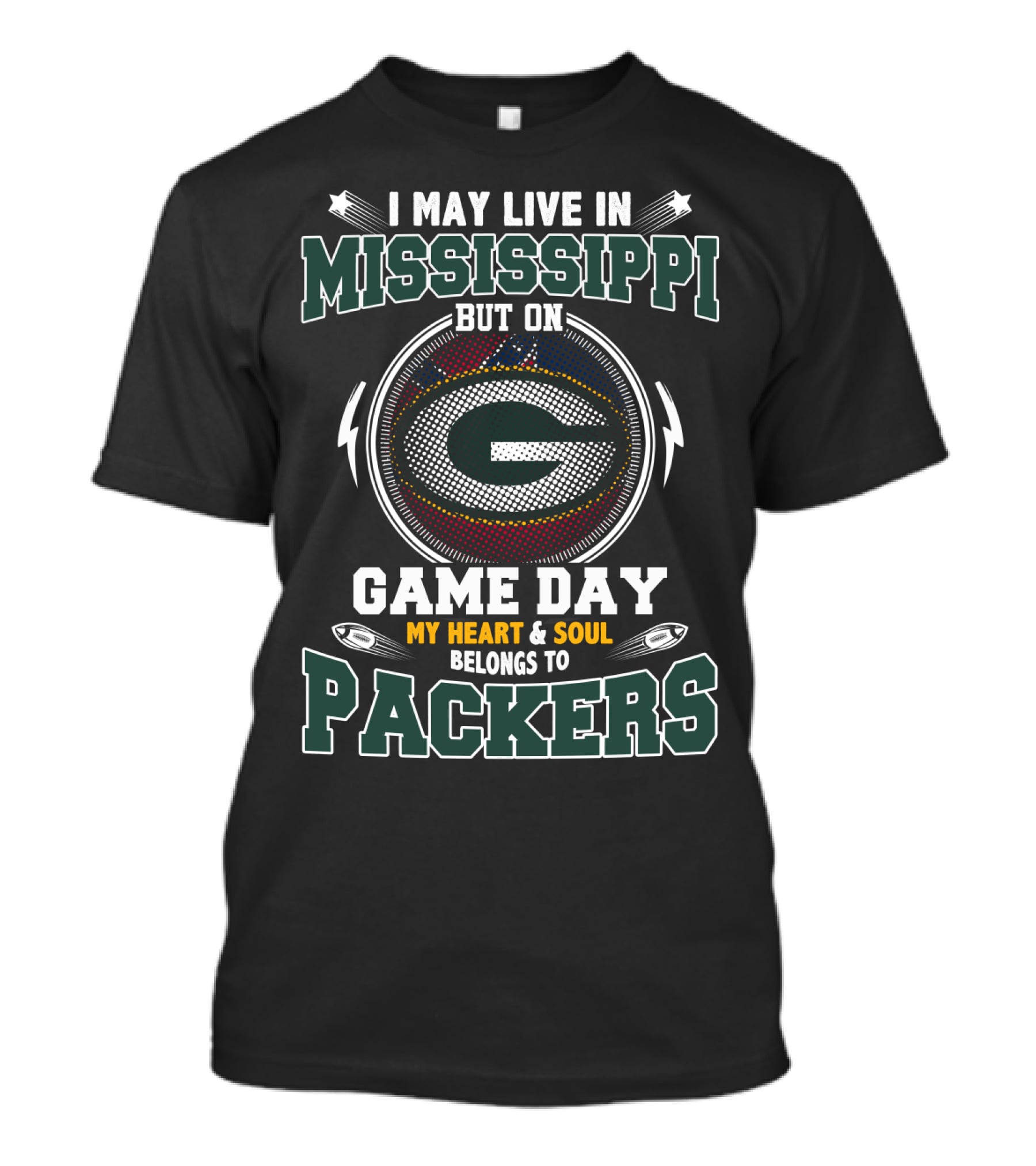 Mississippi Game Day Heart Soul Belongs To Packers T-Shirt